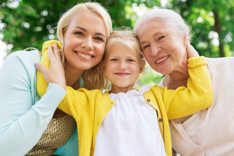 Mom, daughter, granddaughter